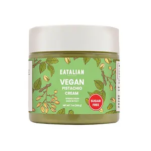 EATALIAN by AMZ BETTER Vegan Pistachio Cream Sugar Free, 7 oz/ 200g, Delicious sugar free vegan spread, ideal on bread, perfect with ice cream, Excellent for Dubai Chocolate, Made in Italy