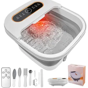 Collapsible Foot  Bath with Heat, Touch Screen, Remote Control, Massage Rollers, Timer, Bubble, Foot Pedicure Kit, Temperature Control Pedicure Foot , Foot Bath