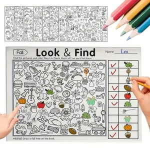 32-Piece Children Interactive Search Game Book, Sudoku Puzzles, Memory & Color Recognition, Durable Pages, Fun Challenges, Family Fun Game, Family Activity