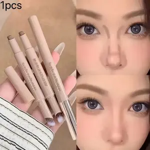 2-in-1 contour pen, dual-use for nose shading, face sculpting, 3D makeup stick, creates a three-dimensional camera-ready look, multi-purpose facial makeup, ideal for everyday use and festive occasions