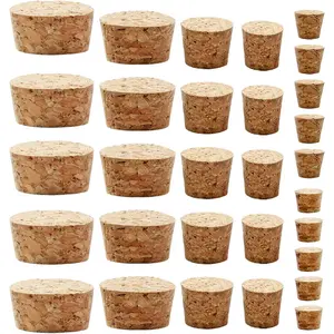 30 count Soft  Corks 6 Size, Wooden Tapered Cork Plugs  Bottle Stoppers,    Corks  for   Bottle Crafts
