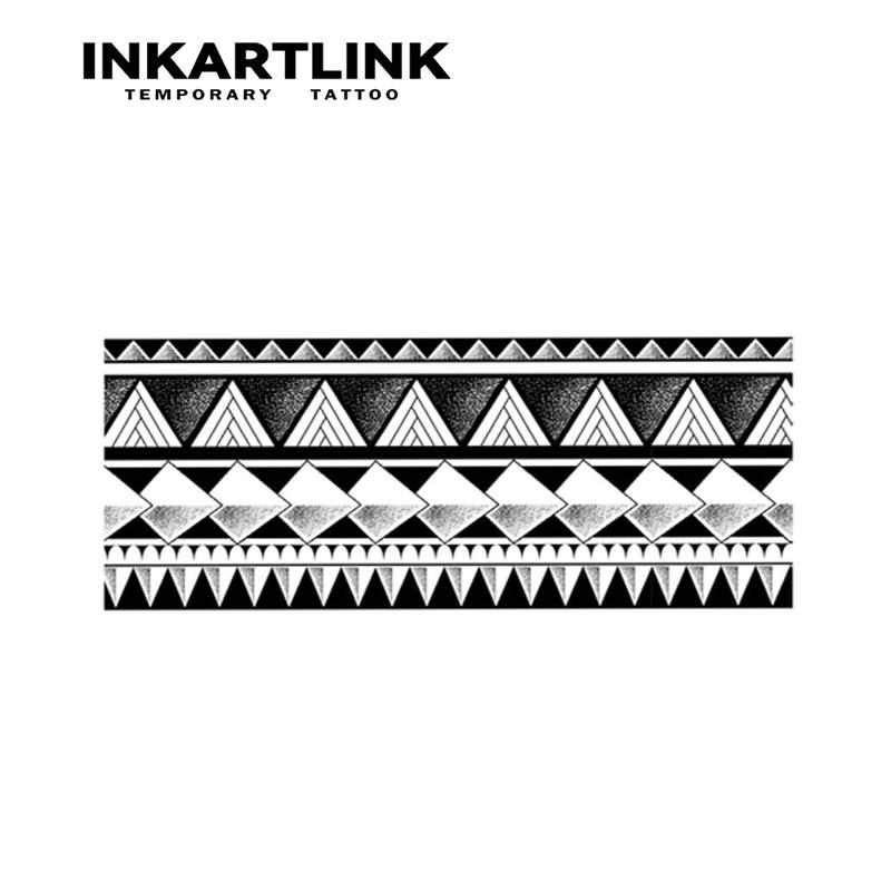 INKARTLINK Tattoo Tech, 2 Sheets Semi-Permanent Temporary Tattoos, Armlet Series, Arm Ring,Adult Art Design,Lasts 1-2 Weeks, Waterproof, Realistic Look, No Adhesive, No Reflection,For Man And Woman,Ideal for Swimming, Party Sticker Henna