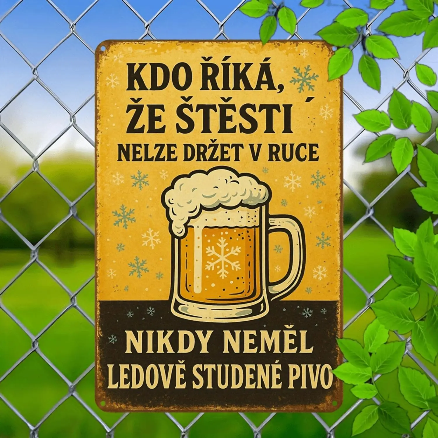 2D Flat 1pcs Czech Retro Slogan Tin Sign 7.87x 11.81inch| Aluminum Metal Wall Decor| Nostalgic Style Decorative Panel| Suitable for home, restaurant, cafe, bar, garage| Funny Quotes/Life Quotations/Design, 2D Flat, Perfect Room Decoration, 2D Flat