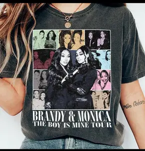 Brandy and Monica Tour T-shirt - the Boy is Mine Concert Tee, Monica Vs Brandy Shirt, Vintage R&B Tour Shirt, Retro Concert Tee, Monica Vs Brandy Fan Apparel, Retro Tour Merch Shirt, Y2K Fashion T-Shirt