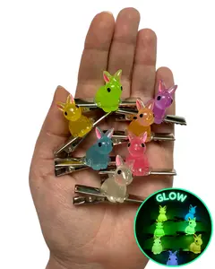 Glow In The Dark Rabbit Clips 7-PC Set