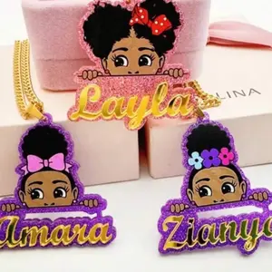 Cute Girl Costum Name Necklace