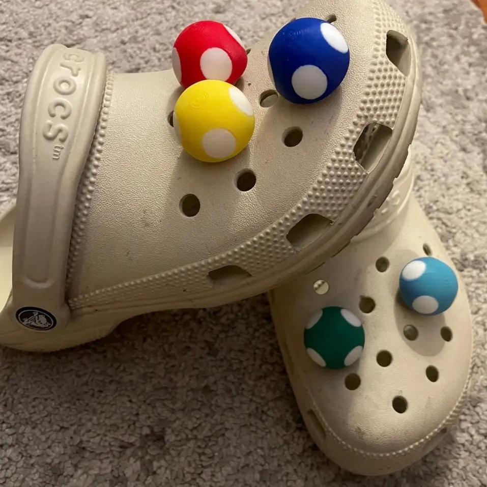Colorful Mushroom Croc Charms | Handmade Shoe Accessories | Fun and Unique Decorations for Crocs | Super Mario Footwear Comfort Bedroom Bridal