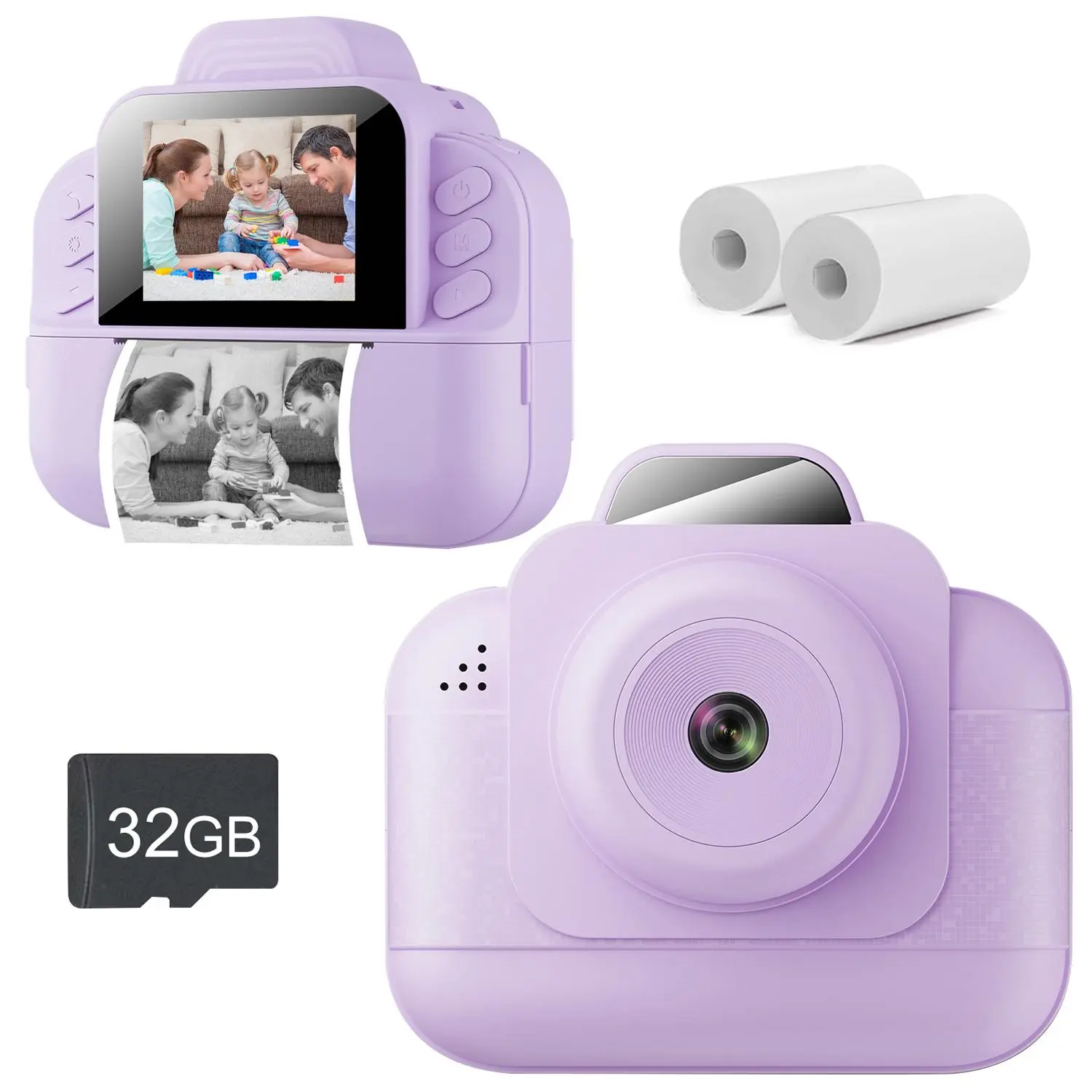 Instant Print Camera, 1 Count 1080P HD Instant Print Camera, Digital Camera, Ideal Gifts for Boys & Girls