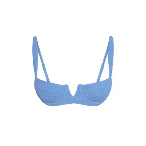 Clovelly Top - Azure Crinkle