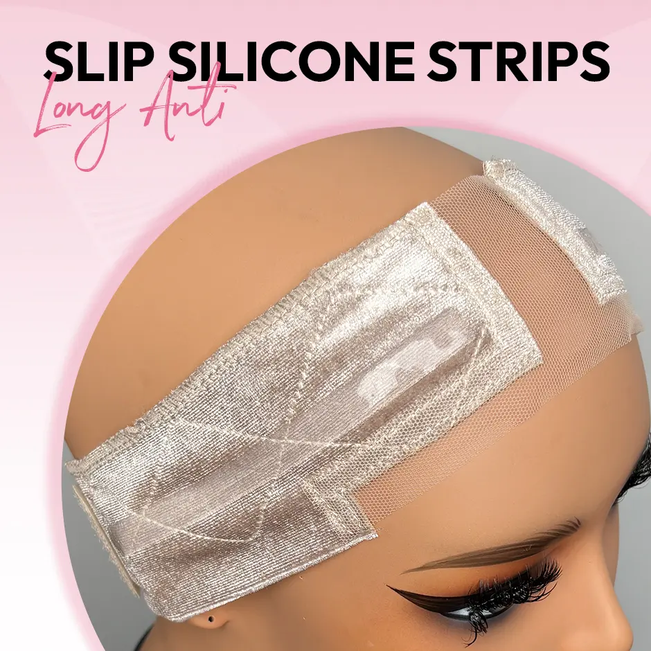 VSIGN HD Lace T-Part Wig Grip Band with Long Anti-Slip Silicone Strips Adjustable Soft Velvet Texture Wig Headband to Secure Wigs Without Slipping All Day Three Color