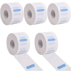 Hairdresser Neck Roll Paper, 1 Roll/5 Rolls Elastic Disposable Hairdressing Accessories, Easy to Use Waterproof Hygienic Salon Tool