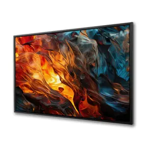 Pictorem C1FC36480ST2I9 36 x 48 in. Crystallized Fire - Gold Framed Canvas Wall Art