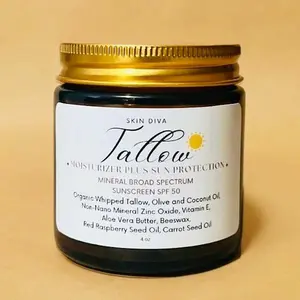 Skin Diva Tallow Moisturizer With Sunscreen Face/Body Care Moisture  Hydrating Moisturizing Organic