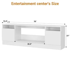 【GARVEE】55-inch TV cabinet (no fireplace; fireplace needs to be purchased separately) - , concealed cable management and storage cabinet - essential item for the living room