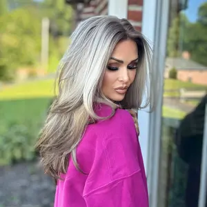 A29 by AISOM Wear to Ready Pre Plucked Pre Cut Glueless Wig Highlight Blonde Brown Layered Straight Women's Wig Heat Friendly Daily Use