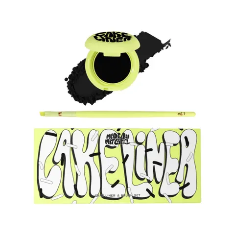 CAKE LINER Eyeliner Tightline - Cosmetic Makeup WATER ACTIVATED & FREE BRUSH- MADE BY MITCHELL