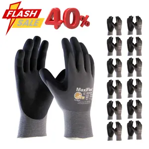 MaxiFlex Foam Nitrile Work Gloves – 12 Pack – Micro-Foam Palm Coated – Seamless Nylon Shell – 360° Breathable Comfort, Durable Grip – Guantes Para Trabajo