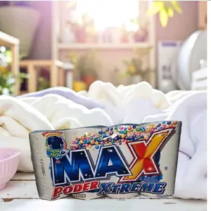 Max Power Bar Laundry Soap Cilinder 1,600g 4Pk Cilindrico (Imported) Pack of 4 Household - Gentle and Effective Laundry Soap PARAISO PRIMAVERAL.