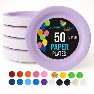 Lavender 10" Round Paper Dinner Plates