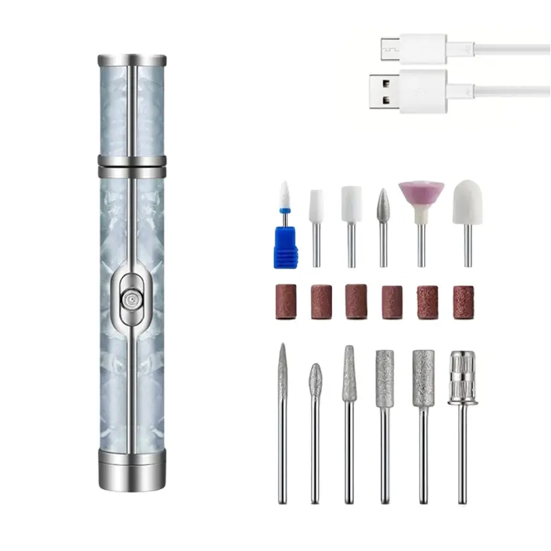 Nail Grinder Electric Nail File Rechargeable Cordless 4 Speeds Toenails Grinder for Foot Thick Toenails Cuticle