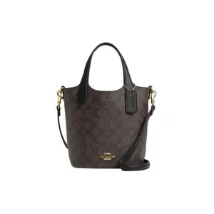 COACH Hanna 18 Logo Magnetic Bucket Bag With Detachable Strap For Women