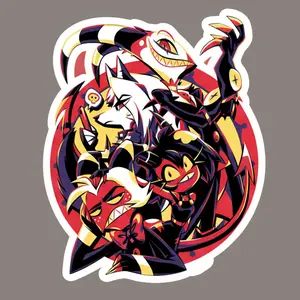 Chaotic Demon Comedy Hell Energy Helluva Boss Sticker