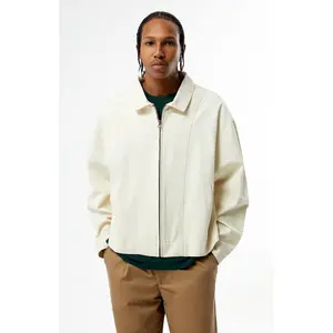 Pacsun Men's Cream Double Seams Gas Jacket