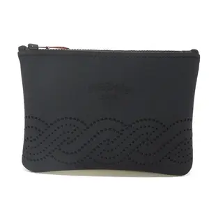 Pre-owned HERMÈS Nylon Small Leather Goods Hermes Neoban Torsade Marin PM Polyurethane Pouch