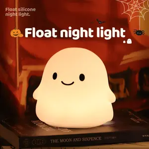 Halloween Ghost Silicone Night Light, Fun Party Accessory, Unique Halloween Decoration, Super Cute Ghost Design