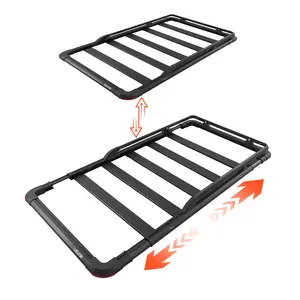 【Summervibes】VEVOR Roof Rack Cargo Basket, 64 x 39 x 4.53 in, Heavy Duty Roof Top Carrier Basket with Extension, 200 lbs Capacity, All-Weather Car Top Luggage Holder, Universal Fit for SUVs Trucks Vehicles Pickups