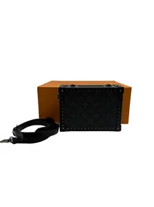 Pre-owned Louis Vuitton leather Shoulder Bags Monogram Eclipse Portfolio Black Messenger Bags