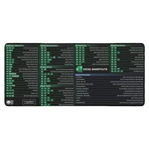 Excel Cheat Sheet Desk Mat, Shortcuts, Formulas for Accountants, Productivity Gift for Coworkers, Large Mouse Pad, Cheat Sheet for Win & Mac