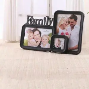 Family 3D Stand-Up Photo Frame, Creative Wedding Picture Display Frame, Minimalist Decorative Art Frame, Combo Frames with Random Photo Paper