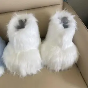 Fluffy Kig Fursuit Cosplay Paw Shoes Furry Fursuit Cosplay Rubbit Cat Boots Cute Animal Manga Party Cos Costume Performance Prop