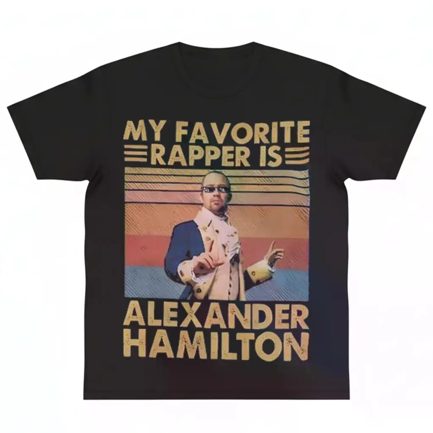 Alexander Hamilton Retro T-Shirt - Loose Fit Korean Style Casual Women's Top, Musical Fan Streetwear Fashion