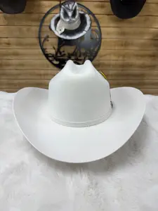 Cuernos Chuecos 6x Panther Texana Wool Felt Hat - White