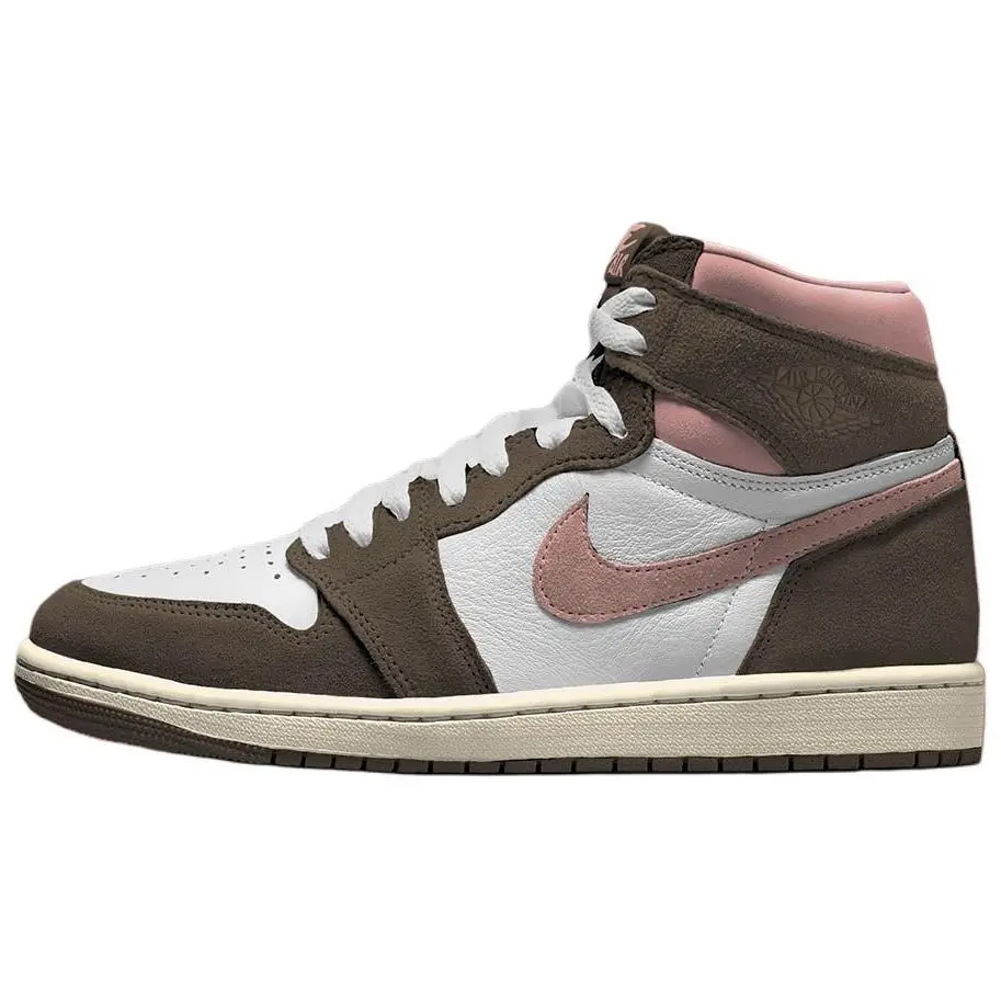 Women's New Retro High-Top Flat Sneakers - Light Madder Root, All Seasons Everyday Casual Fashion Athletic Trainer Footwear, Closed, FD2596-200, High Og Light Madder Root