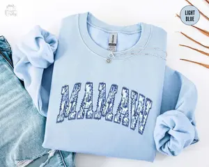 Toile De Jouy Mamaw Short Sleeve T-SHIRT or Sweatshirt , Grandma t-shirt , New Mamaw tee, Coquette Mamaw SHORT SLEEVE Tops Casual