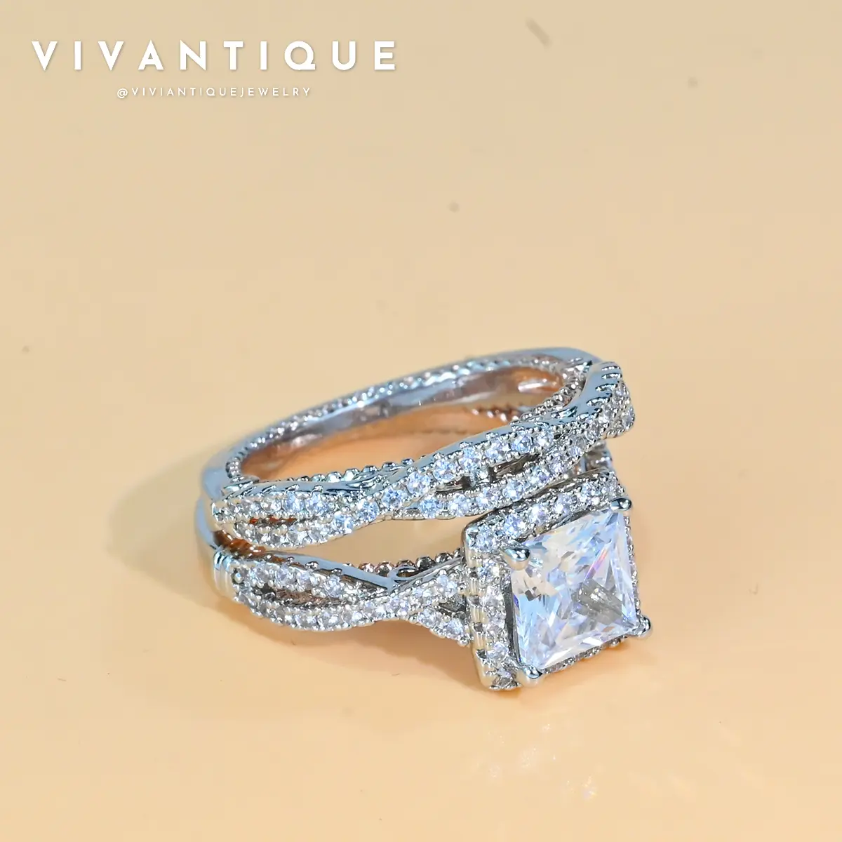 [Sold Out Soon]VIVANTIQUE Fine Jewelry Avon Ring Double Layer Women Ring