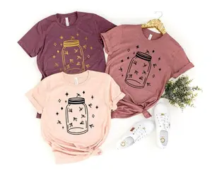 Mason jar Shirt, Fireflies Shirt, Mason jar fireflies Shirts for Women, Summer Shirt, Summer nights shirt, Vacation Tees,Wild