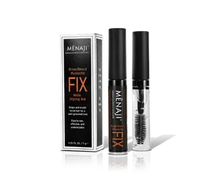 MENAJI Mens Beard & Eyebrow Gel with Spiral Brush Brow-Enhancing Clear Serum, Long-Lasting Hold to Keep Facial Hair in Place – 0.25 oz for All Skin Types - Partner Gift