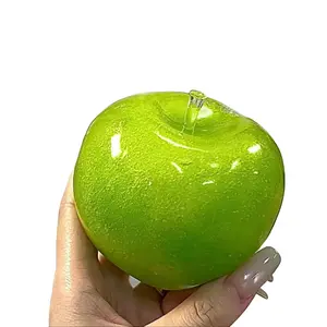 Large Green Apple Moldable Squishy Toy, No Rebound Ice Slush Texture Slow Rise Stress Relief Fidget Toy for Calming Anxiety