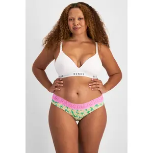 Bonds Icons Lace Top Cheeky Lacy Waistband Womens Underwear Women's Comfortable Fit Soft Stretch Fabric Breathable Bdwqft