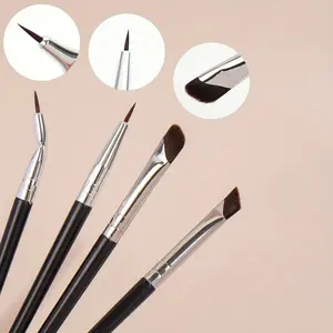 8-piece makeup brush set including sickle eyeliner, angled blade, detail brush, and eyeshadow brush, suitable as a Valentine's Day gift, Cosmetic brush set