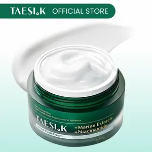 [TAESI.K Official] Marine Glow Cream, Radiance Moisturizer with Marine Complex & Niacinamide, Lightweight Moisture Barrier and Glow Finish for Dry & Combination Skin, Korean Skin Care (1.69 Fl Oz / 50ml)