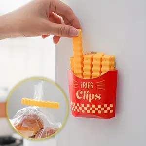 Potato Chip Shaped Seal Clip, 12pcs/set Snack Storage Box Set, Kitchen Freshness Preservation, Fridge Organization Tool, Utensils, Household Kitchen Supplies, Kitchen Accessories