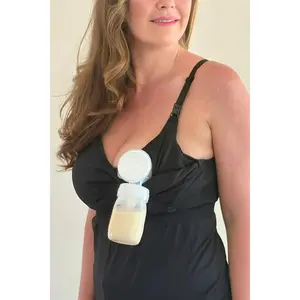 SuperMom® Silhouette Nursing & Pumping Seamless Tank | Midnight Postpartum Outfits Maternity Clothing