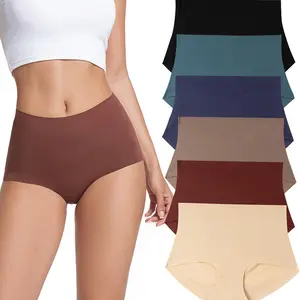 Women's 6-Pack High-Waisted Seamless Tummy-Control Panty-Shaper Shapewear, 2-in-1 Compression Butt-Lifter Briefs, High Elasticity, Quick-Drying, Plus Size, Suitable for Yoga & Fitness, 6 Packs