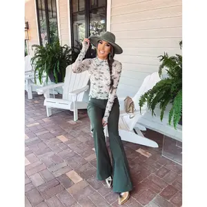 Floral Mesh Long Sleeve Top