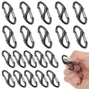 20 Pcs Zipper Clips Anti Theft Zipper Pull Locks for Backpacks, Double-Sided Spring S Carabiner Clasps Theft Deterrent for Luggage Suitcase Handbags Keys Purse